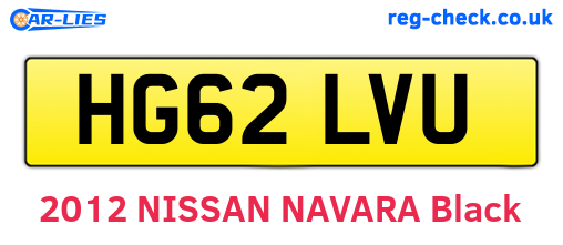 HG62LVU are the vehicle registration plates.