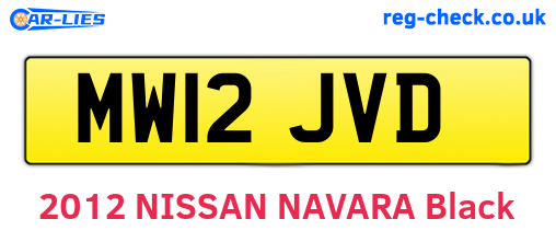 MW12JVD are the vehicle registration plates.