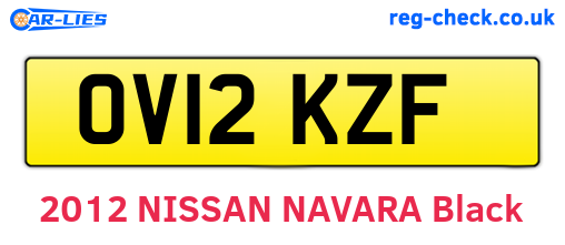 OV12KZF are the vehicle registration plates.