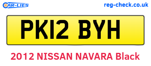PK12BYH are the vehicle registration plates.