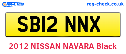 SB12NNX are the vehicle registration plates.