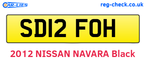 SD12FOH are the vehicle registration plates.
