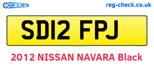 SD12FPJ are the vehicle registration plates.