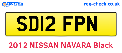 SD12FPN are the vehicle registration plates.