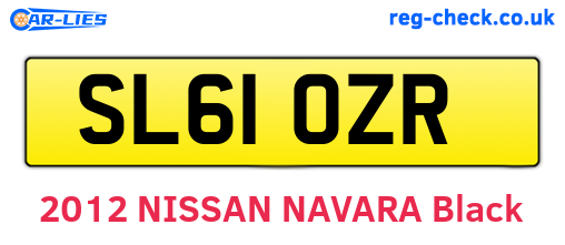 SL61OZR are the vehicle registration plates.