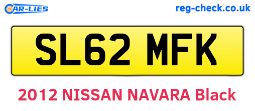 SL62MFK are the vehicle registration plates.