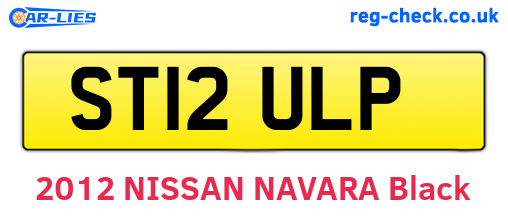 ST12ULP are the vehicle registration plates.
