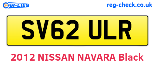 SV62ULR are the vehicle registration plates.