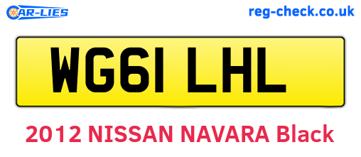 WG61LHL are the vehicle registration plates.