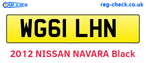 WG61LHN are the vehicle registration plates.