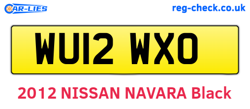 WU12WXO are the vehicle registration plates.