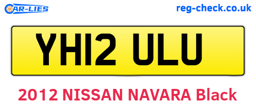 YH12ULU are the vehicle registration plates.