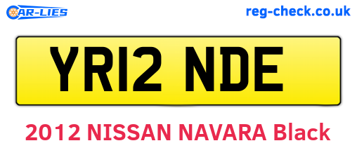 YR12NDE are the vehicle registration plates.