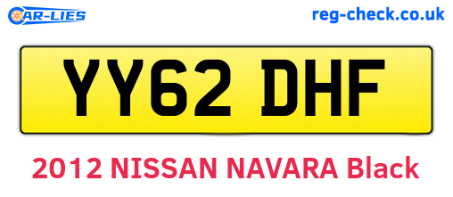 YY62DHF are the vehicle registration plates.