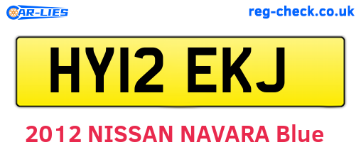 HY12EKJ are the vehicle registration plates.
