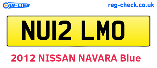 NU12LMO are the vehicle registration plates.