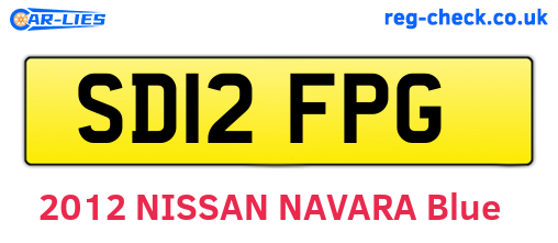 SD12FPG are the vehicle registration plates.