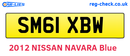 SM61XBW are the vehicle registration plates.