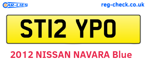 ST12YPO are the vehicle registration plates.