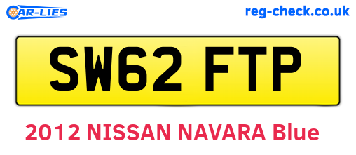 SW62FTP are the vehicle registration plates.