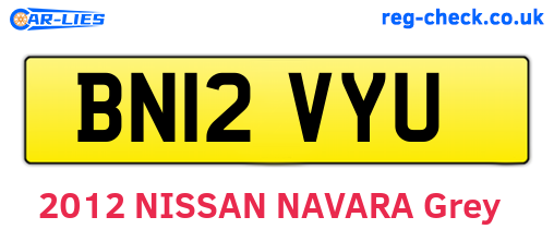 BN12VYU are the vehicle registration plates.