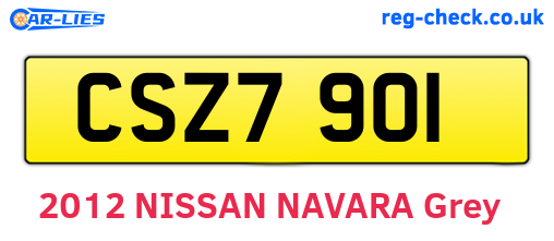 CSZ7901 are the vehicle registration plates.