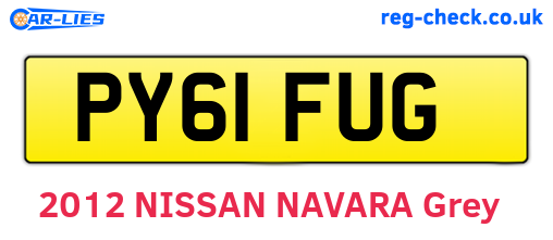 PY61FUG are the vehicle registration plates.