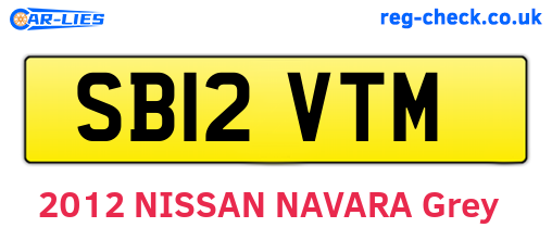 SB12VTM are the vehicle registration plates.