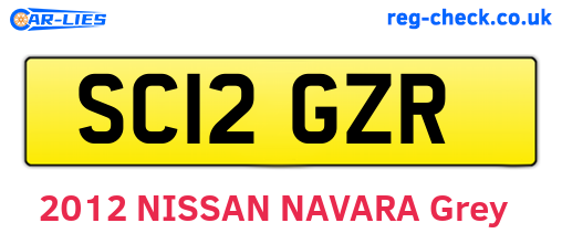 SC12GZR are the vehicle registration plates.