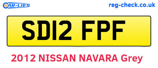 SD12FPF are the vehicle registration plates.