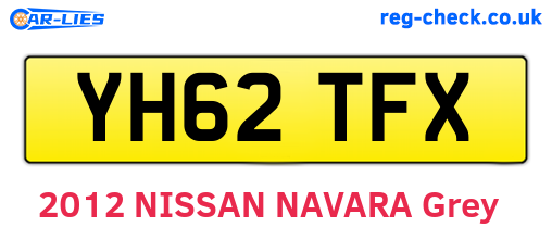 YH62TFX are the vehicle registration plates.