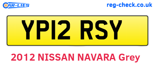 YP12RSY are the vehicle registration plates.