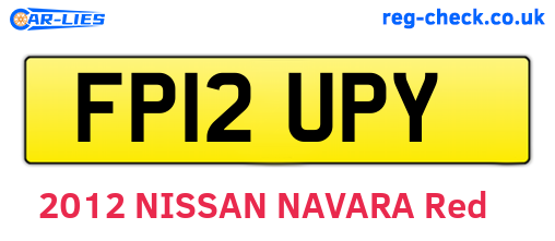 FP12UPY are the vehicle registration plates.