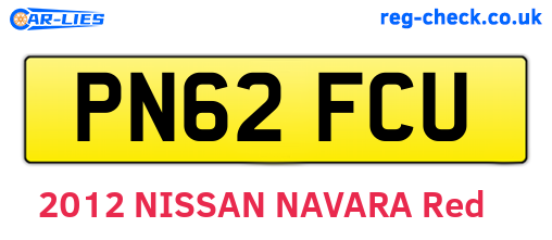 PN62FCU are the vehicle registration plates.