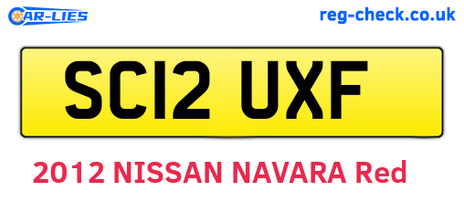 SC12UXF are the vehicle registration plates.
