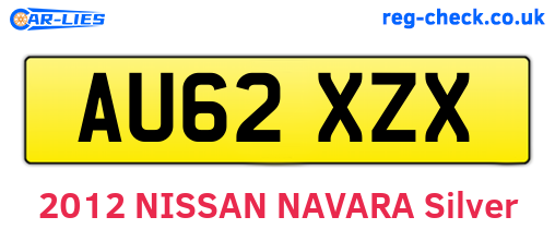 AU62XZX are the vehicle registration plates.