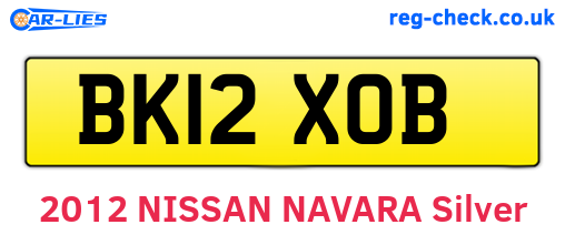 BK12XOB are the vehicle registration plates.