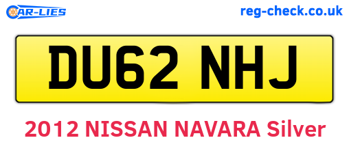 DU62NHJ are the vehicle registration plates.