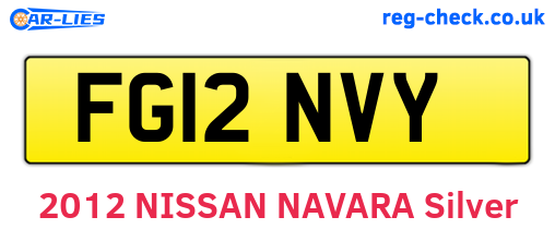 FG12NVY are the vehicle registration plates.