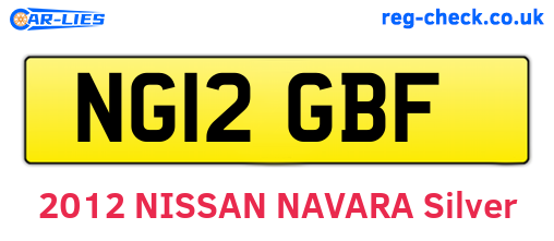 NG12GBF are the vehicle registration plates.