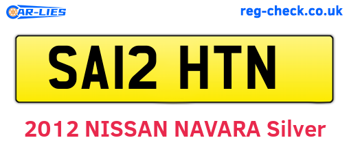 SA12HTN are the vehicle registration plates.