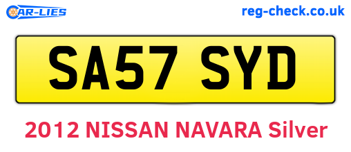 SA57SYD are the vehicle registration plates.