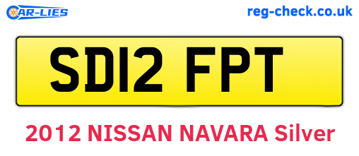 SD12FPT are the vehicle registration plates.