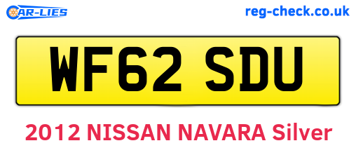WF62SDU are the vehicle registration plates.
