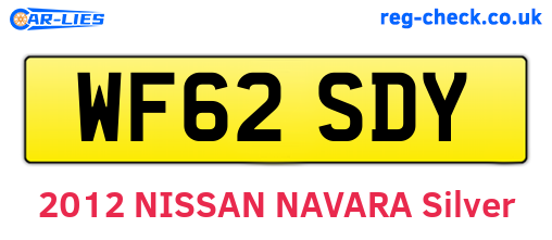 WF62SDY are the vehicle registration plates.