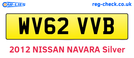 WV62VVB are the vehicle registration plates.