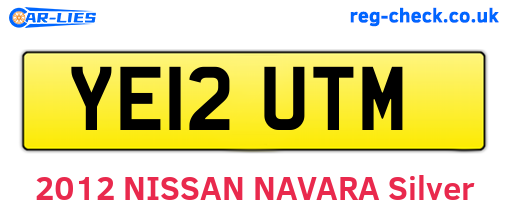 YE12UTM are the vehicle registration plates.