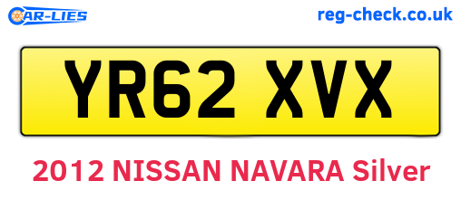 YR62XVX are the vehicle registration plates.
