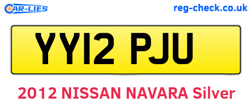 YY12PJU are the vehicle registration plates.