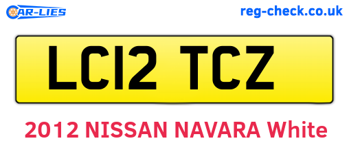 LC12TCZ are the vehicle registration plates.
